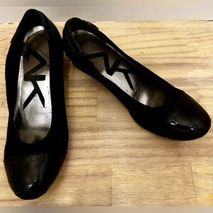 Anne Klein Black Wedge Shoes